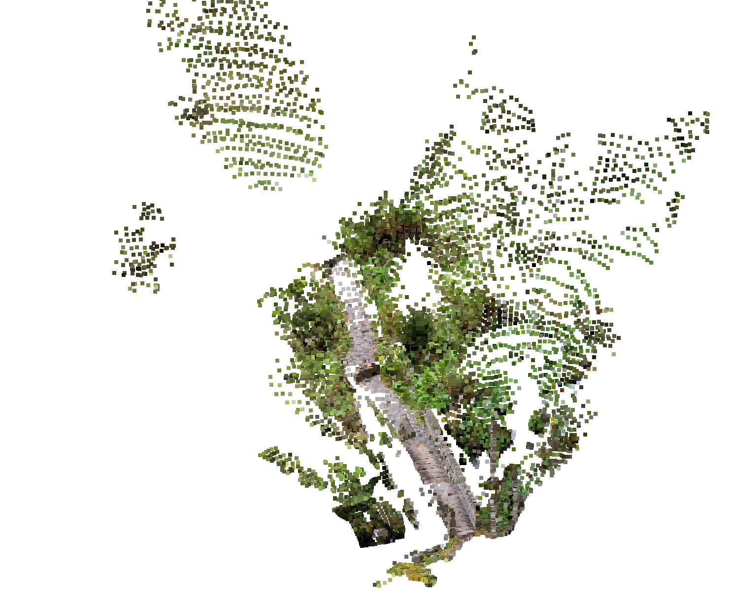 OTAS geometric reconstruction result from hiking trail